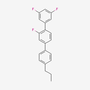 molecular formula C21H17F3 B1397996 1,3-difluoro-5-[2-fluoro-4-(4-propylphenyl)phenyl]benzene CAS No. 857048-78-3