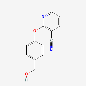 molecular formula C13H10N2O2 B1397998 2-[4-(Hydroxymethyl)phenoxy]nicotinonitrile CAS No. 888967-55-3