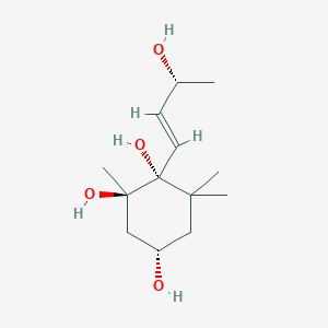 molecular formula C13H24O4 B139800 Megastigm-7-ene-3,5,6,9-tetraol 