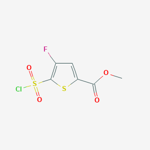 molecular formula C6H4ClFO4S2 B13980012 Methyl 5-(chlorosulfonyl)-4-fluorothiophene-2-carboxylate 