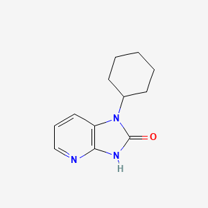 molecular formula C12H15N3O B1398004 1-cyclohexyl-1H,2H,3H-imidazo[4,5-b]pyridin-2-one CAS No. 906532-83-0
