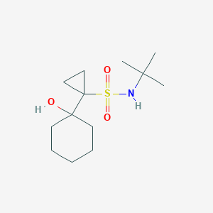 molecular formula C13H25NO3S B13980079 N-(1,1-Dimethylethyl)-1-(1-hydroxycyclohexyl)cyclopropanesulfonamide CAS No. 669008-29-1