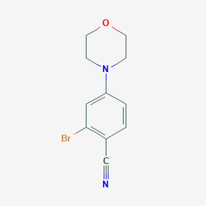 molecular formula C11H11BrN2O B1398008 2-Bromo-4-morpholinobenzonitrile CAS No. 1129540-63-1