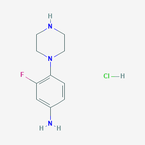 molecular formula C10H15ClFN3 B13980090 3-Fluoro-4-(piperazin-1-yl)aniline hydrochloride CAS No. 1281885-22-0