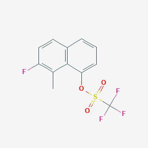 molecular formula C12H8F4O3S B13980097 7-Fluoro-8-methylnaphthalen-1-yl trifluoromethanesulfonate 