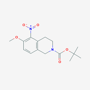 molecular formula C15H20N2O5 B1398010 Tert-butyl 6-methoxy-5-nitro-1,2,3,4-tetrahydroisoquinoline-2-carboxylate CAS No. 921224-63-7
