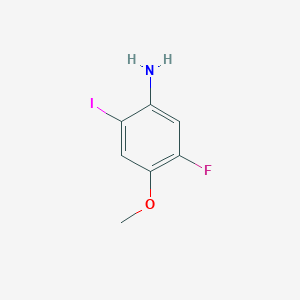 molecular formula C7H7FINO B13980120 5-Fluoro-2-iodo-4-methoxyaniline 