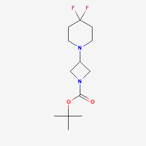 molecular formula C13H22F2N2O2 B1398015 tert-Butyl 3-(4,4-difluoro-1-piperidyl)azetidine-1-carboxylate CAS No. 1257293-84-7