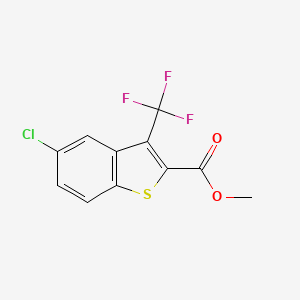 molecular formula C11H6ClF3O2S B1398016 5-氯-3-(三氟甲基)苯并[b]噻吩-2-甲酸甲酯 CAS No. 617706-21-5