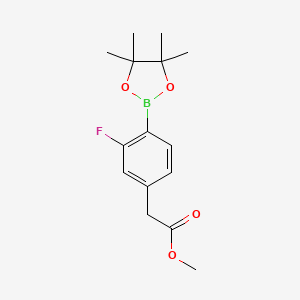 Methyl 2-(3-fluoro-4-(4,4,5,5-tetramethyl-1,3,2-dioxaborolan-2-yl)phenyl)acetate