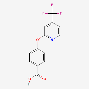 molecular formula C13H8F3NO3 B1398018 4-{[4-(三氟甲基)吡啶-2-基]氧基}苯甲酸 CAS No. 869109-14-8