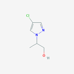 molecular formula C6H9ClN2O B13980195 2-(4-chloro-1H-pyrazol-1-yl)propan-1-ol 