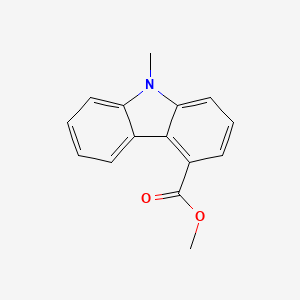 molecular formula C15H13NO2 B13980218 Methyl 9-methyl-9H-carbazole-4-carboxylate CAS No. 89369-38-0