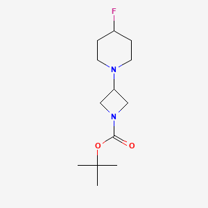 molecular formula C13H23FN2O2 B1398022 tert-Butyl 3-(4-fluoro-1-piperidyl)azetidine-1-carboxylate CAS No. 1257293-82-5