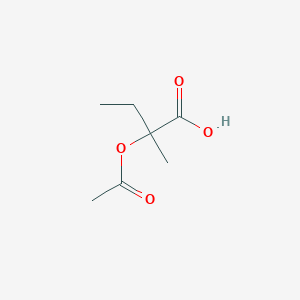 molecular formula C7H12O4 B13980244 2-(Acetyloxy)-2-methylbutanoic acid CAS No. 90364-65-1