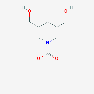molecular formula C12H23NO4 B1398025 tert-butyl 3,5-bis(hydroxymethyl)piperidine-1-carboxylate CAS No. 1330042-84-6