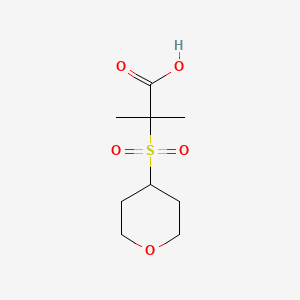 2-Methyl-2-(oxane-4-sulfonyl)propanoic acid