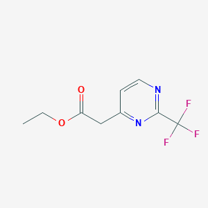 molecular formula C9H9F3N2O2 B13980277 Ethyl 2-[2-(trifluoromethyl)pyrimidin-4-yl]acetate 