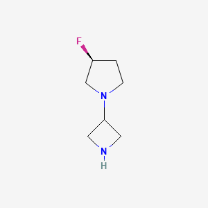 molecular formula C7H14ClFN2 B1398031 (3S)-1-(Azetidin-3-yl)-3-fluoro-pyrrolidine diHCl CAS No. 1403763-31-4