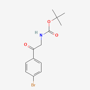 molecular formula C13H16BrNO3 B1398041 tert-butyl N-[2-(4-bromophenyl)-2-oxoethyl]carbamate CAS No. 339185-70-5
