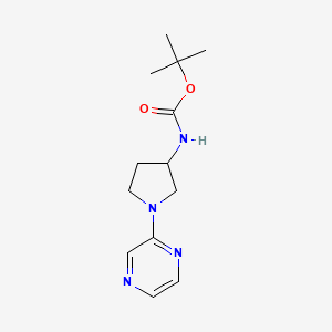 molecular formula C13H20N4O2 B13980433 Tert-butyl (1-(pyrazin-2-yl)pyrrolidin-3-yl)carbamate 