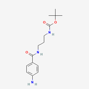 molecular formula C15H23N3O3 B13980456 Tert-butyl (3-(4-aminobenzamido)propyl)carbamate 