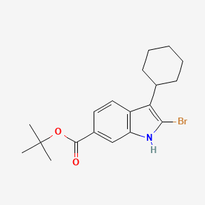 tert-Butyl 2-bromo-3-cyclohexyl-1H-indole-6-carboxylate