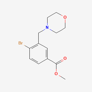 molecular formula C13H16BrNO3 B13980474 Methyl 4-bromo-3-(morpholinomethyl)benzoate 