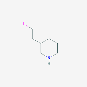 molecular formula C7H14IN B13980500 3-(2-Iodoethyl)piperidine 
