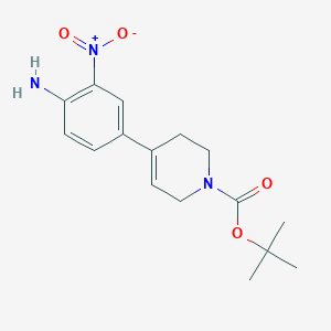 molecular formula C16H21N3O4 B1398054 tert-butyl 4-(4-amino-3-nitrophenyl)-5,6-dihydropyridine-1(2H)-carboxylate CAS No. 912971-25-6