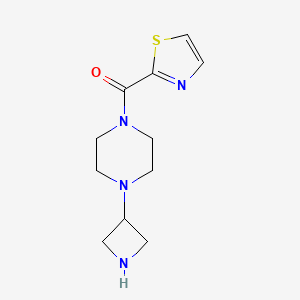 molecular formula C11H16N4OS B1398055 (4-(Azetidin-3-yl)piperazin-1-yl)(thiazol-2-yl)methanone CAS No. 1252779-96-6