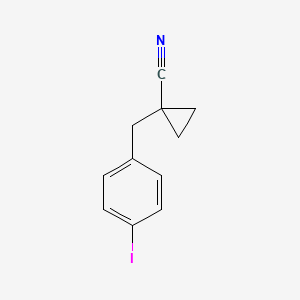 molecular formula C11H10IN B13980568 1-(4-Iodobenzyl)cyclopropanecarbonitrile 