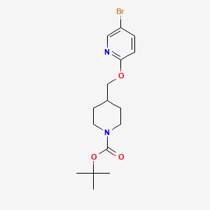B1398058 tert-Butyl 4-(((5-bromopyridin-2-yl)oxy)methyl)piperidine-1-carboxylate CAS No. 1010114-48-3