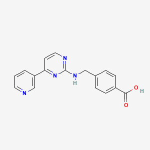 molecular formula C17H14N4O2 B1398059 4-({[4-(吡啶-3-基)嘧啶-2-基]氨基}甲基)苯甲酸 CAS No. 849235-68-3