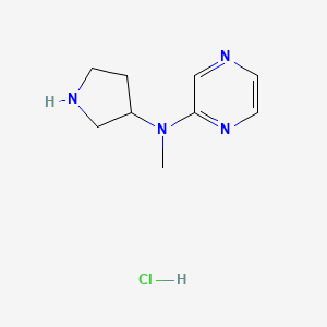 molecular formula C9H15ClN4 B13980670 N-methyl-N-(pyrrolidin-3-yl)pyrazin-2-amine hydrochloride 