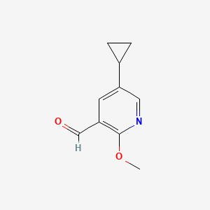 molecular formula C10H11NO2 B1398068 5-Cyclopropyl-2-methoxynicotinaldehyde CAS No. 888499-98-7