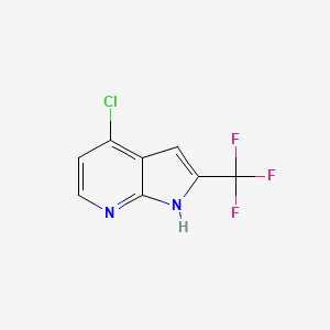 molecular formula C8H4ClF3N2 B1398070 4-chloro-2-(trifluoromethyl)-1H-pyrrolo[2,3-b]pyridine CAS No. 1014613-16-1