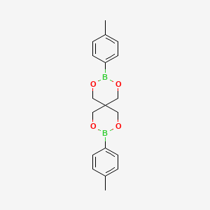 molecular formula C19H22B2O4 B13980707 Pentaerythritol di(p-methylbenzeneboronate) CAS No. 7091-41-0