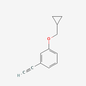 molecular formula C12H12O B1398071 1-(Cyclopropylmethoxy)-3-ethynylbenzene CAS No. 918483-34-8
