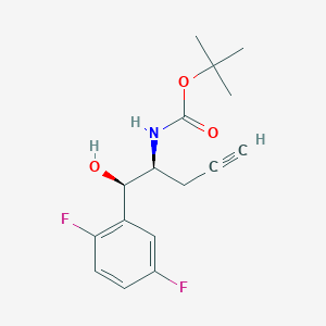 molecular formula C16H19F2NO3 B13980712 tert-Butyl ((1R,2S)-1-(2,5-difluorophenyl)-1-hydroxypent-4-yn-2-yl)carbamate 