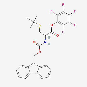 molecular formula C28H24F5NO4S B13980736 Fmoc-DL-Cys(tBu)-OPfp 