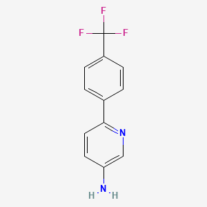 molecular formula C12H9F3N2 B1398074 6-[4-(Trifluoromethyl)phenyl]pyridin-3-amine CAS No. 600133-35-5