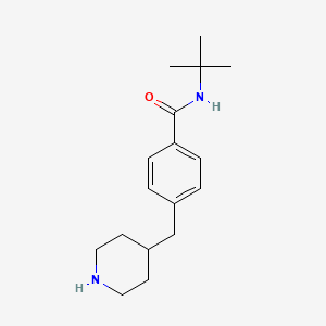 molecular formula C17H26N2O B13980753 N-tert-butyl-4-(piperidin-4-ylmethyl)benzamide CAS No. 759448-24-3