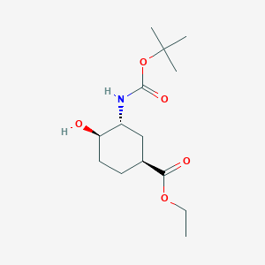 (1S,3R,4R)-3-(Boc-amino)-4-hydroxy-cyclohexanecarboxylic acid ethyl ester