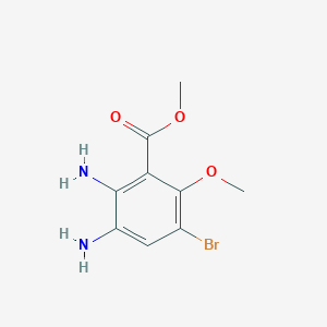 molecular formula C9H11BrN2O3 B13980776 Methyl 2,3-diamino-5-bromo-6-methoxybenzoate 