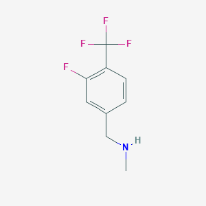 molecular formula C9H9F4N B1398078 {[3-氟-4-(三氟甲基)苯基]甲基}(甲基)胺 CAS No. 1093079-61-8