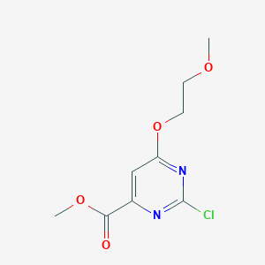 molecular formula C9H11ClN2O4 B13980781 Methyl 2-chloro-6-(2-methoxyethoxy)pyrimidine-4-carboxylate 