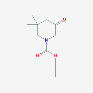 molecular formula C12H21NO3 B1398083 1-Boc-5,5-二甲基-3-哌啶酮 CAS No. 1000894-83-6