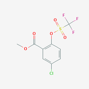 molecular formula C9H6ClF3O5S B1398085 Methyl 5-chloro-2-[(trifluoromethanesulfonyl)oxy]benzoate CAS No. 494210-98-9