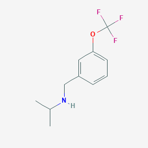 B1398088 (Propan-2-yl)({[3-(trifluoromethoxy)phenyl]methyl})amine CAS No. 1343470-04-1